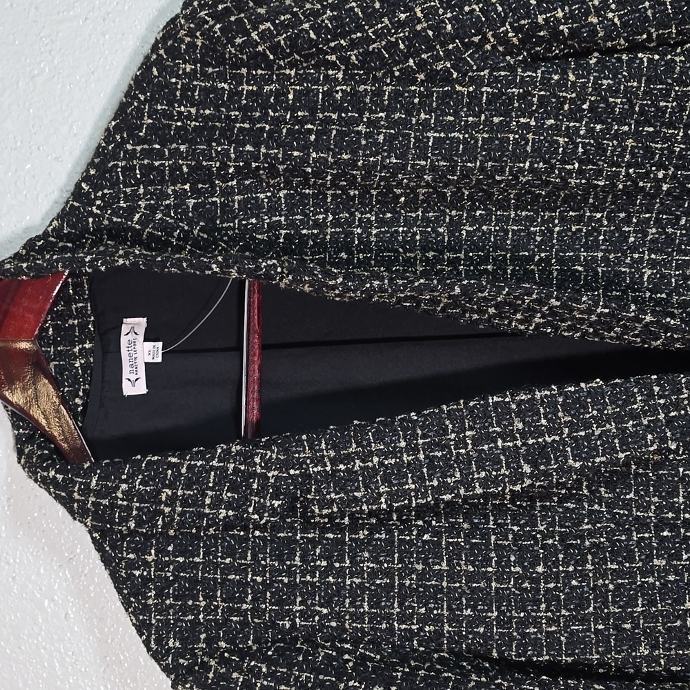 Nanette Lapore Women's Black Tweed Jacket Size XL - Picture 2 of 10